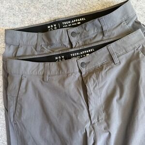 Lot of 2 Projek Raw Tech Apparel Pants Mens 34 Gray Nylon Spandex Stretch